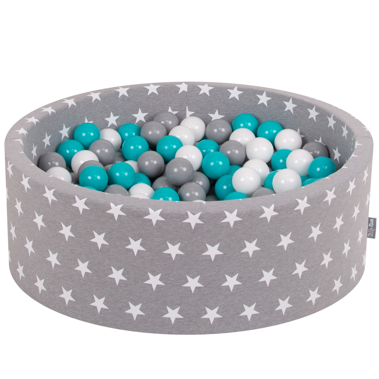 New Soft White Foam Ball Pit Pool Round for Baby Toddler 250 Multicoloured Balls 