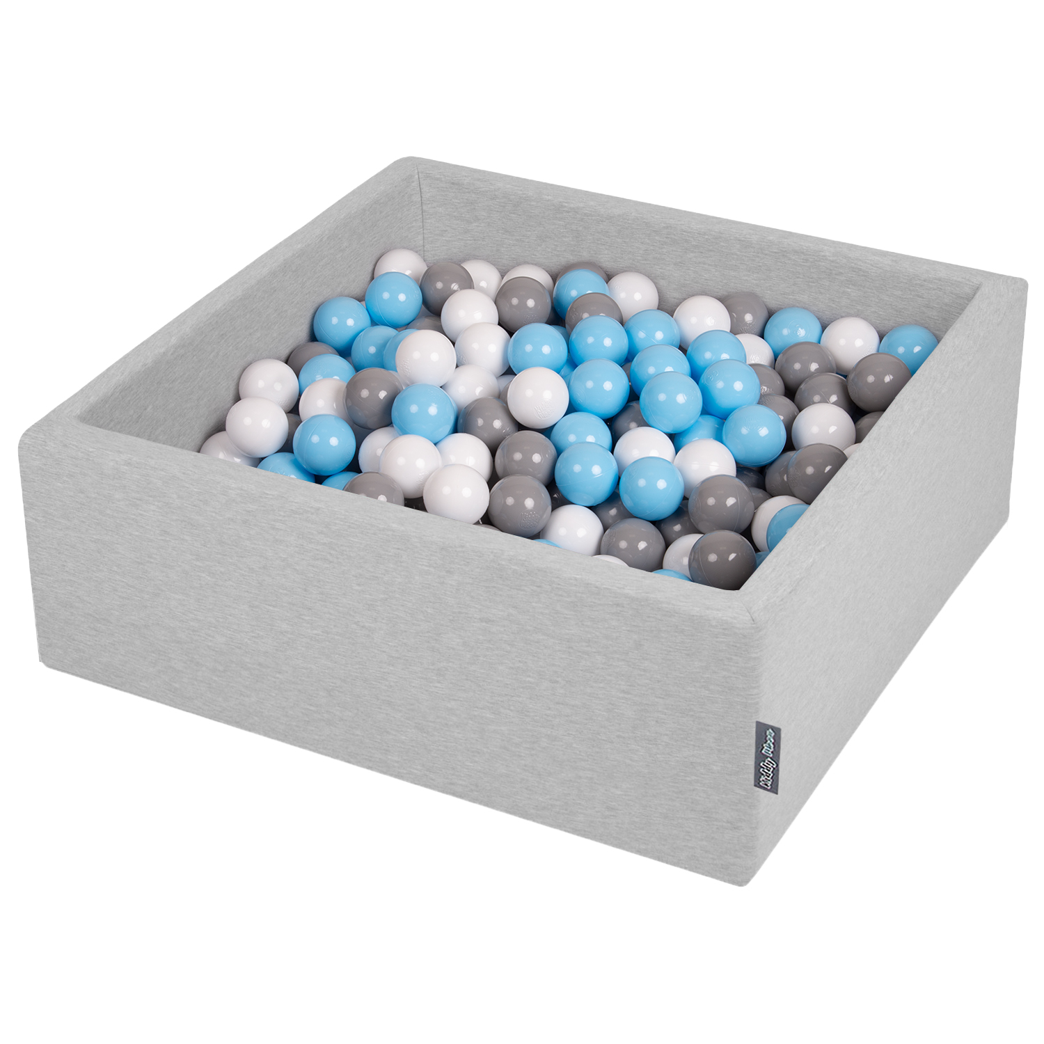 KiddyMoon New Soft Baby Ball Pit Foam Square 90x40 with 200/300 Balls,MultiColor 