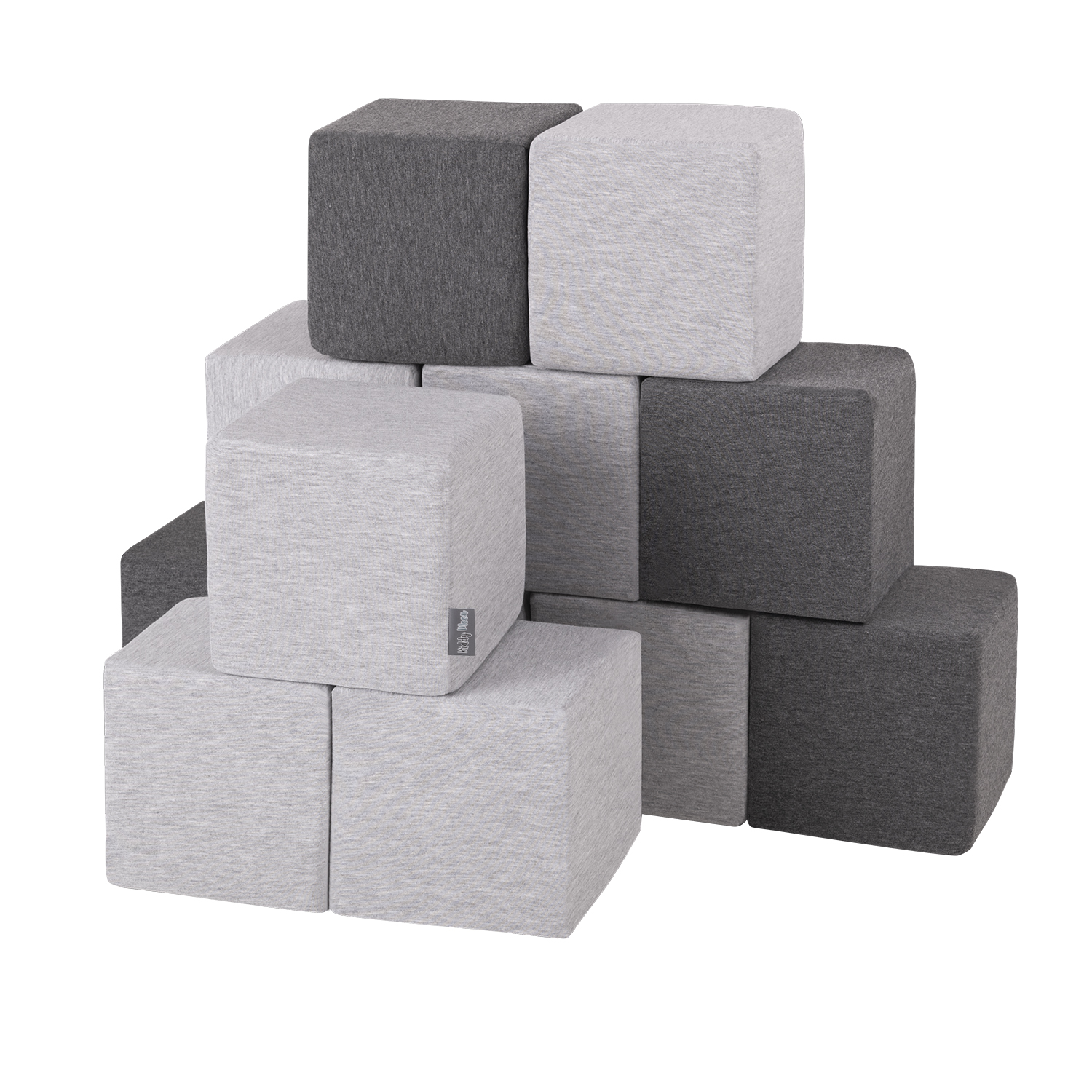 KiddyMoon Soft Foam Cubes Building Blocks 14cm for Children Multifunctional  Foam Construction Montessori Toy for Babies, Certified Made in The EU,  Cubes: Light Grey-Mint
